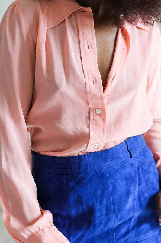 Yves Saint Laurent chemisier en soie