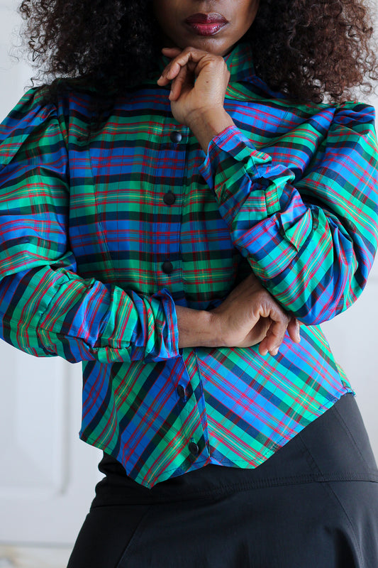 Chemisier vintage manches gigot