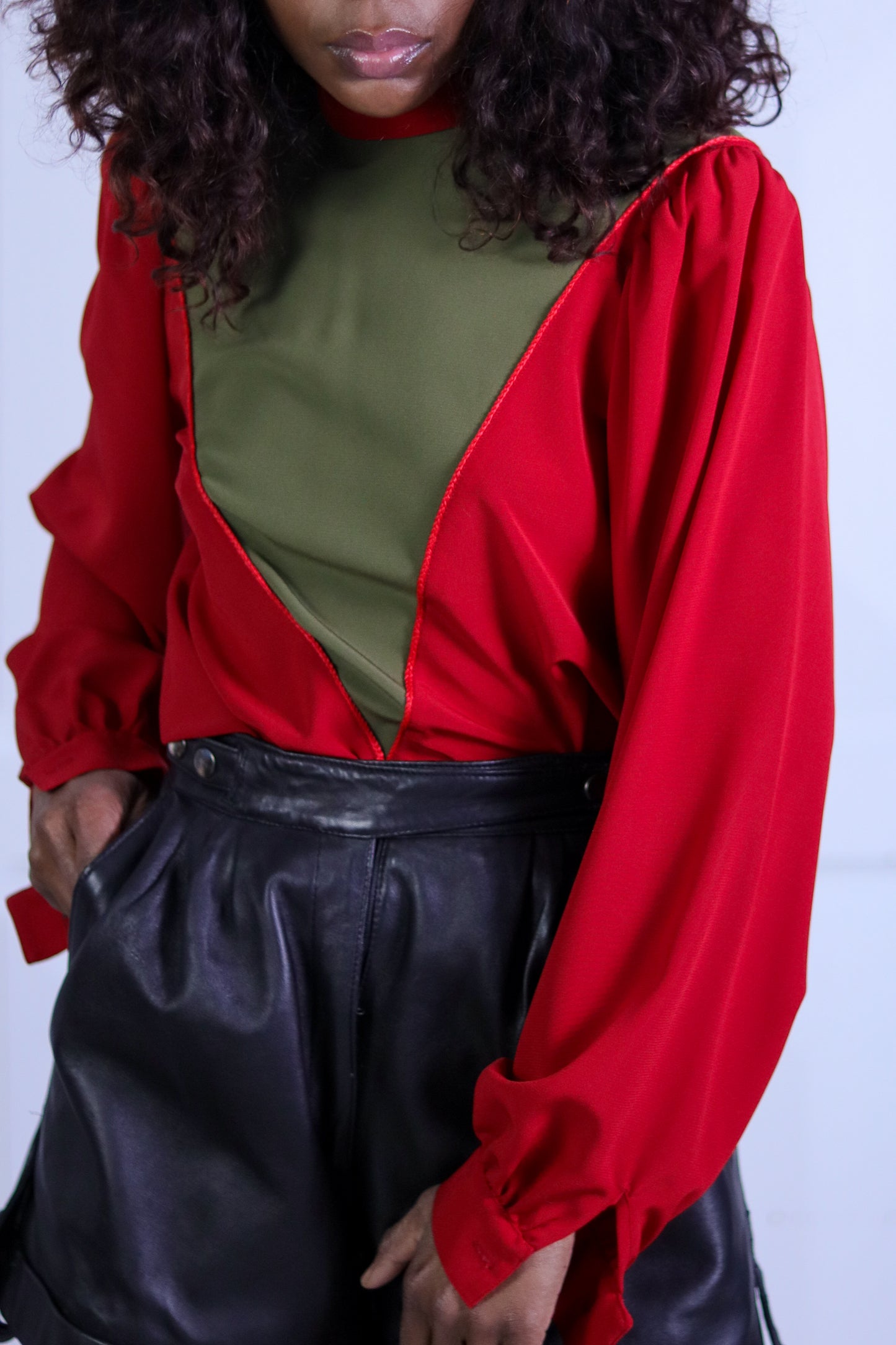 chemisier blouse col montan