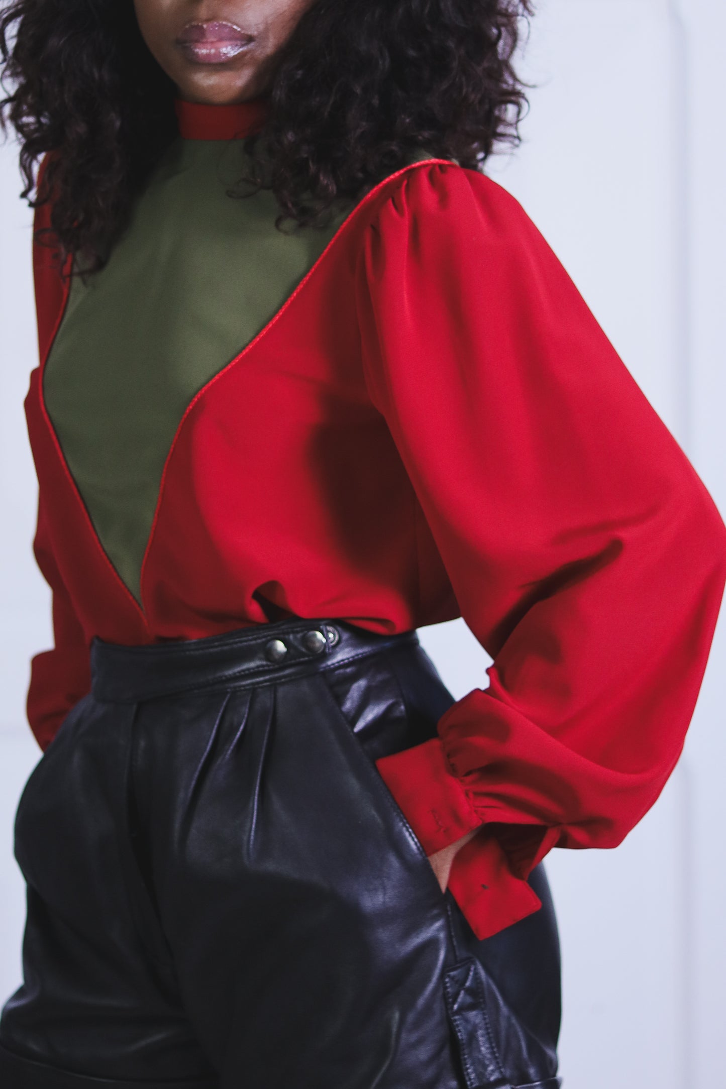 chemisier blouse col montan