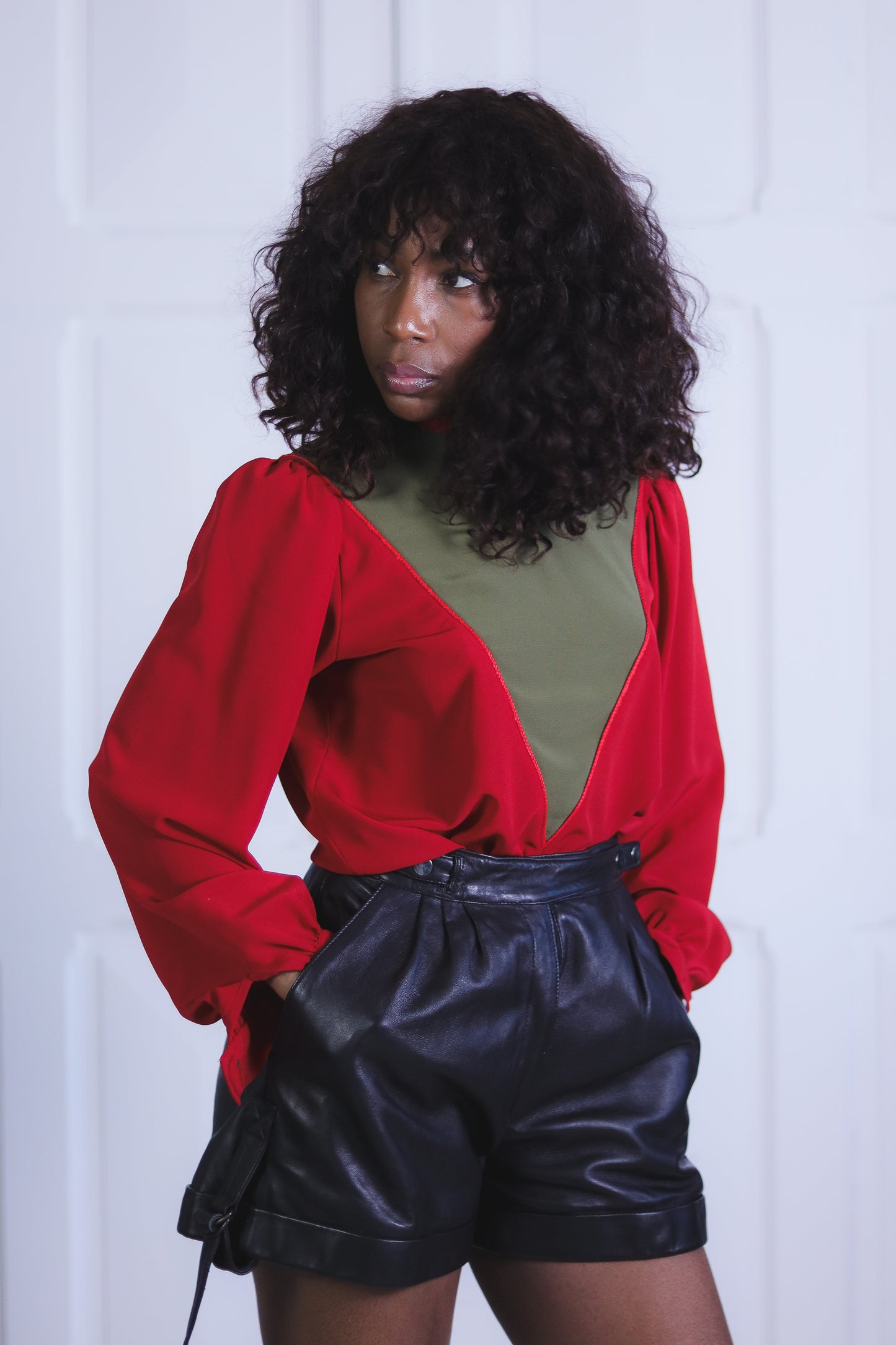 chemisier blouse col montan