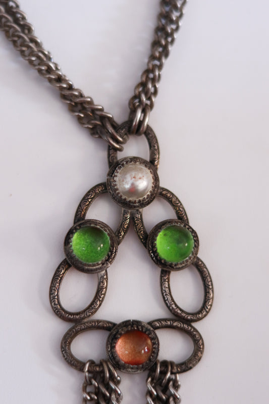 Collier vintage métal patiné