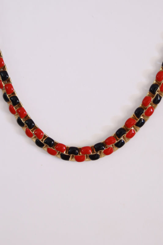 Collier en maillons émaillés