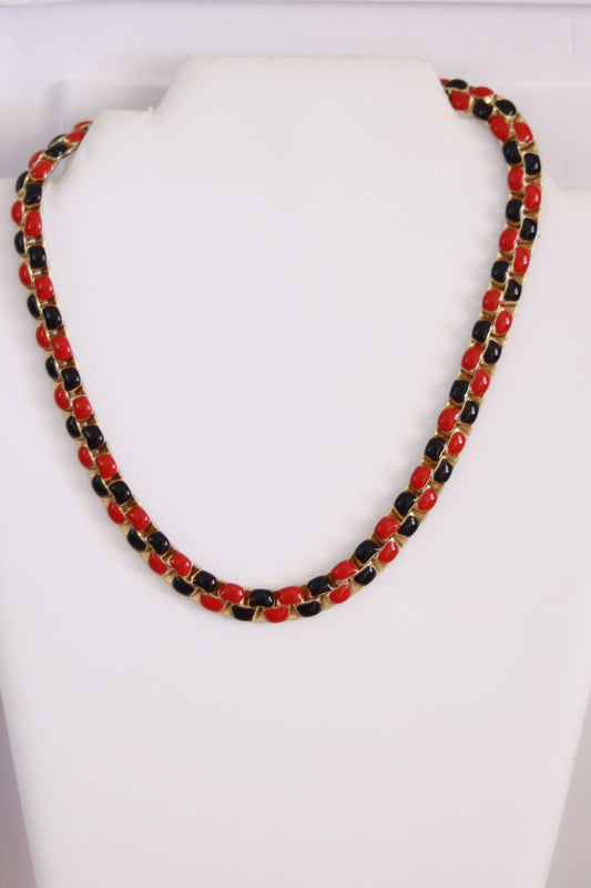 Collier en maillons émaillés