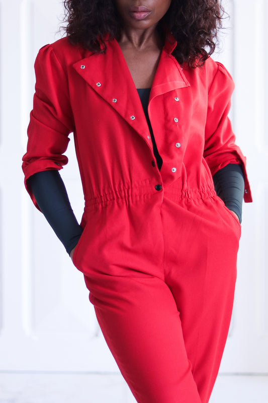 Fait main combinaison rouge