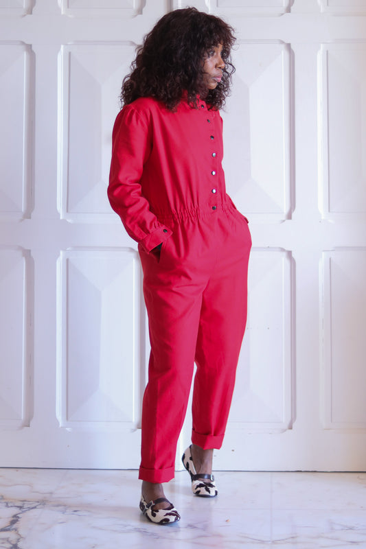 Fait main combinaison rouge