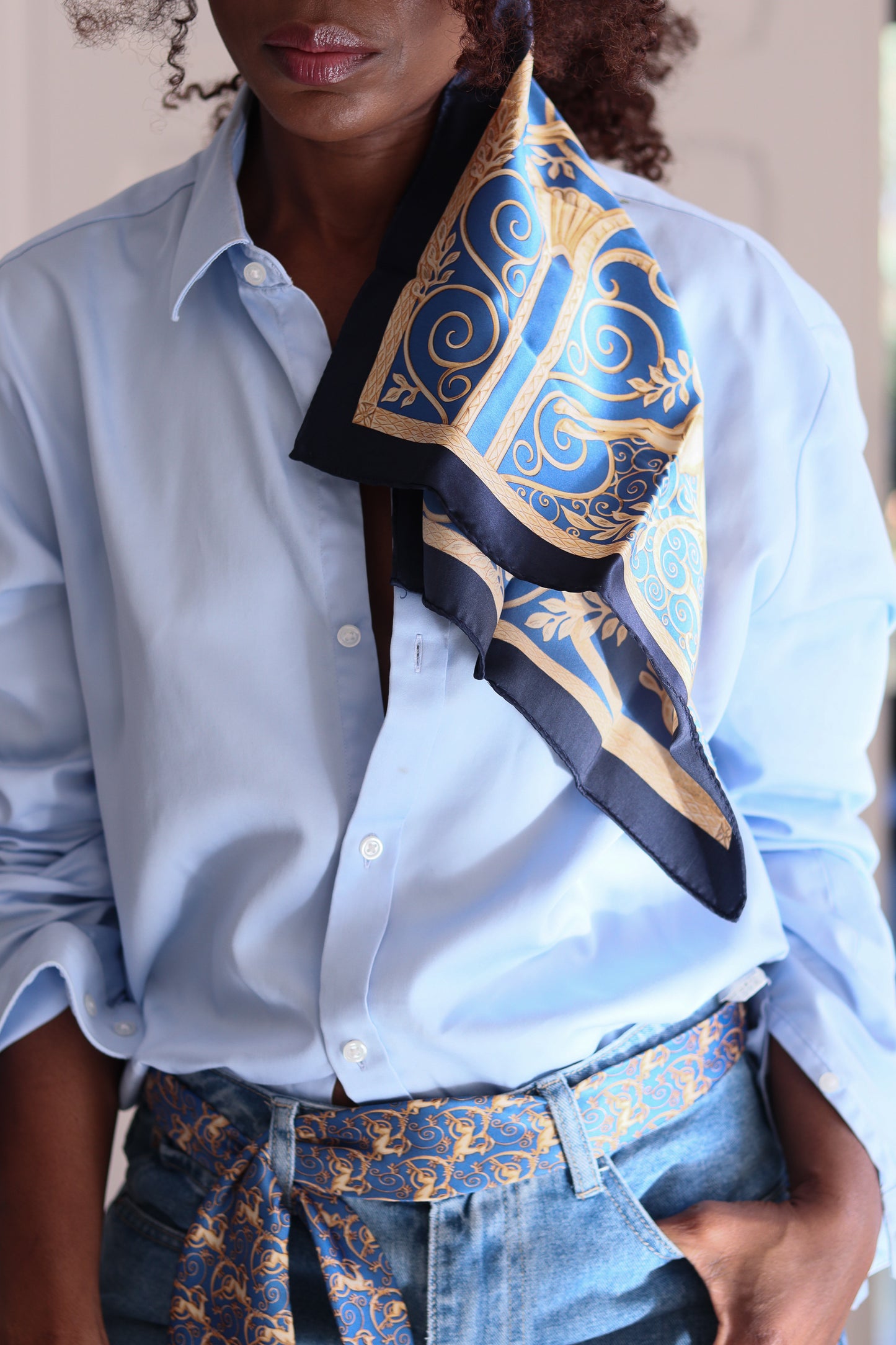 Lanvin cravate et carré de soie