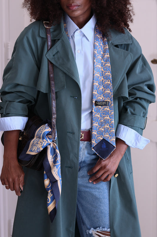 Lanvin cravate et carré de soie