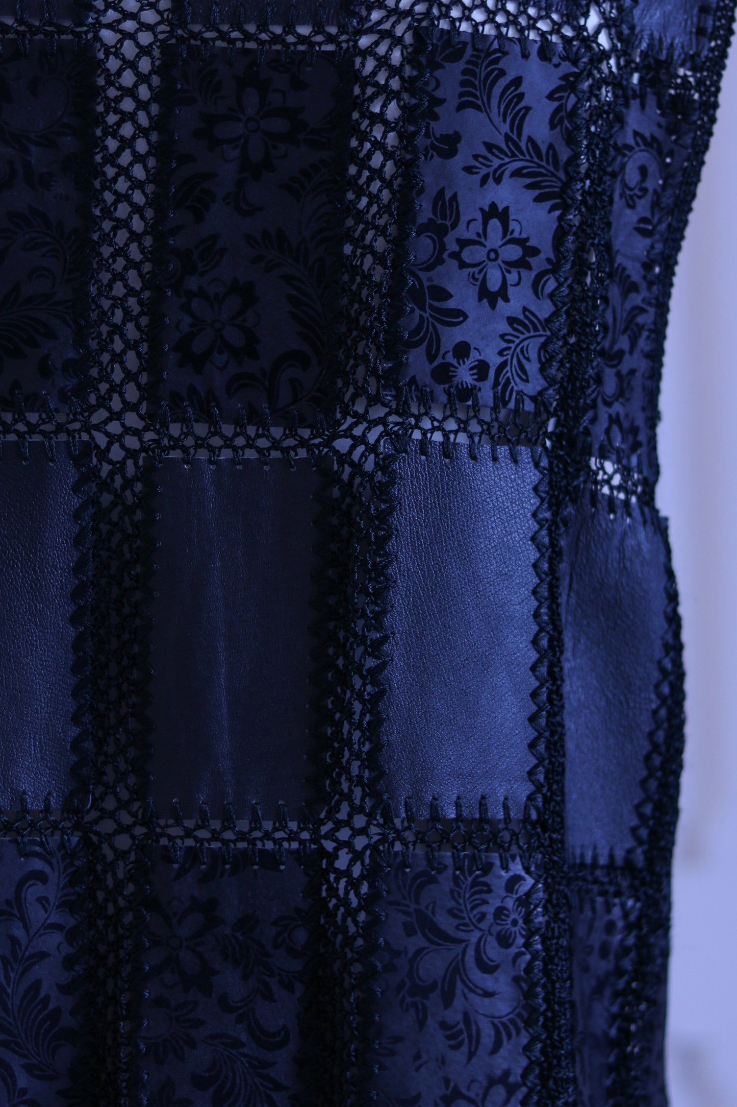 Gilet cuir et tricot