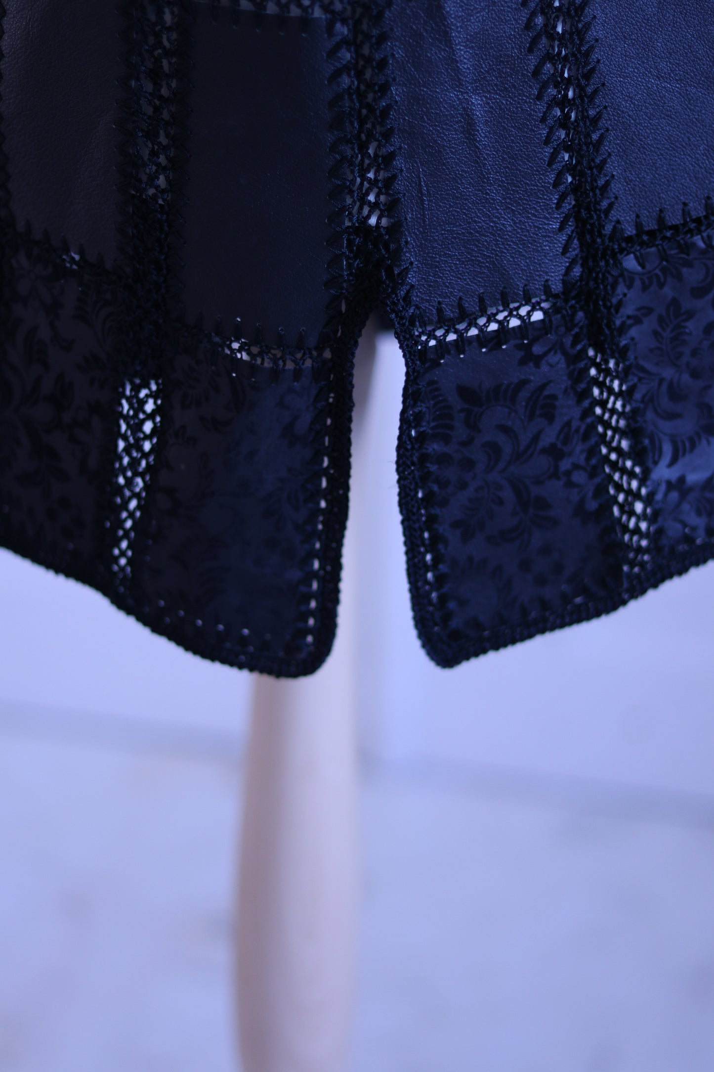 Gilet cuir et tricot