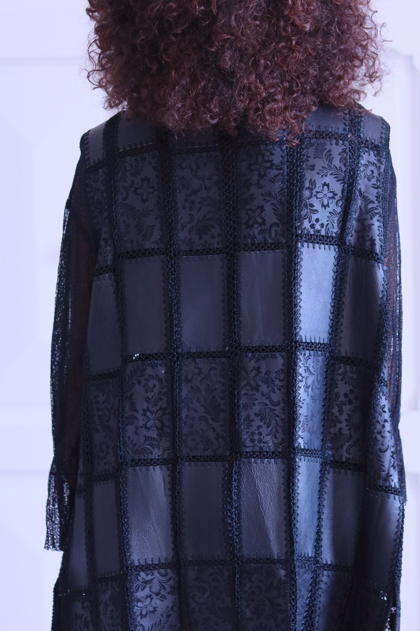 Gilet cuir et tricot