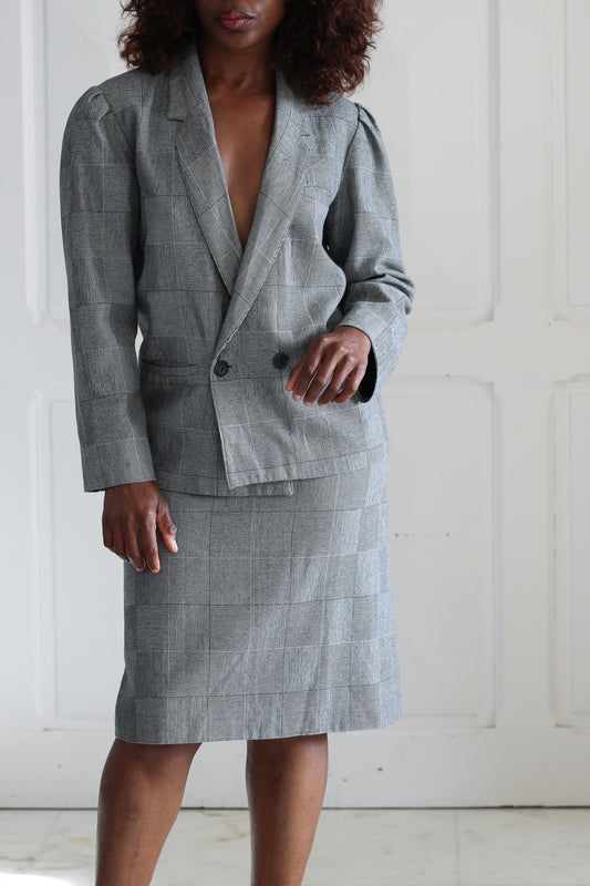 Ensemble jupe motifs carreaux