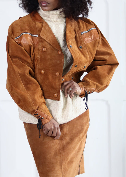 Ensemble jupe en daim