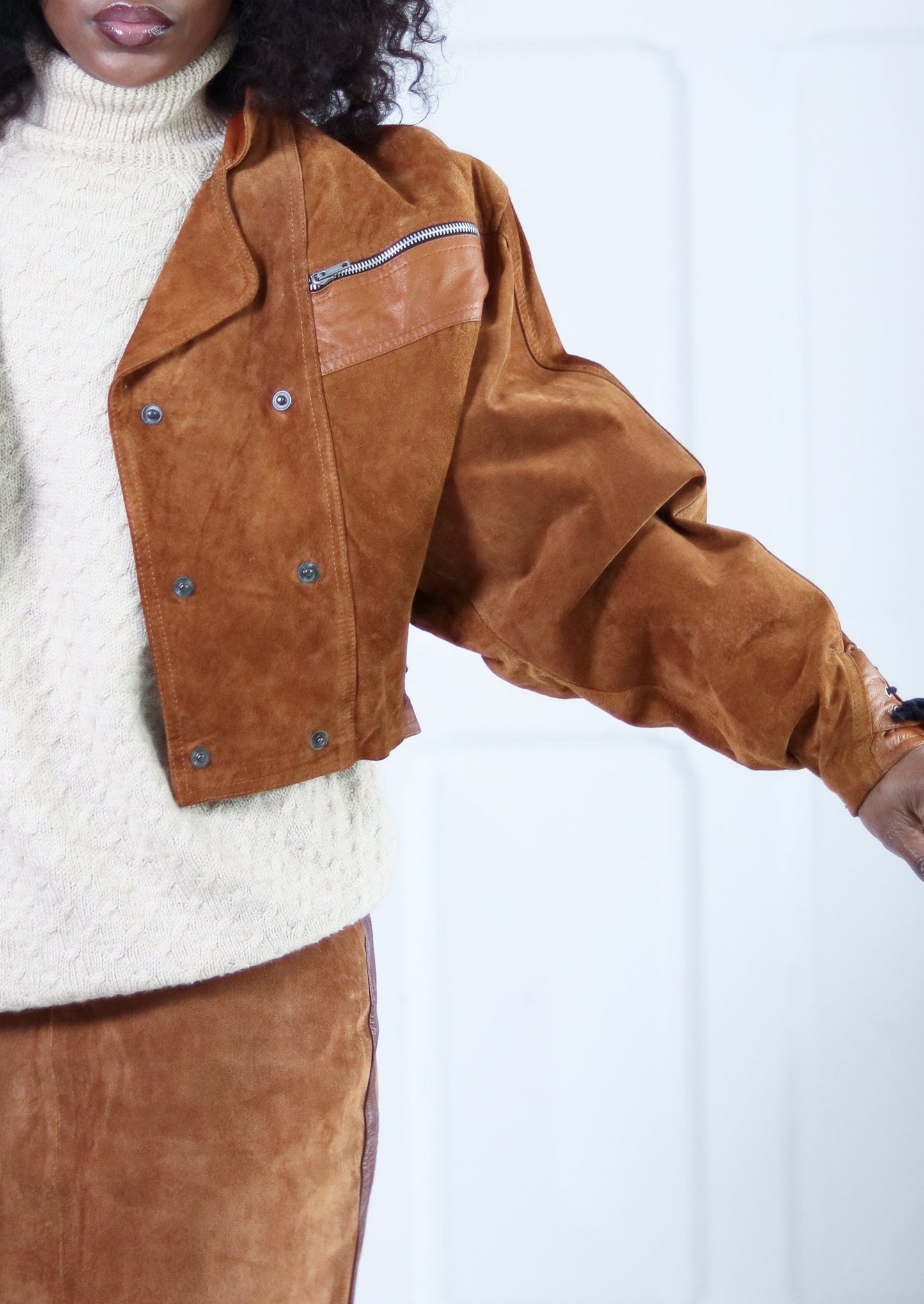 Ensemble jupe en daim