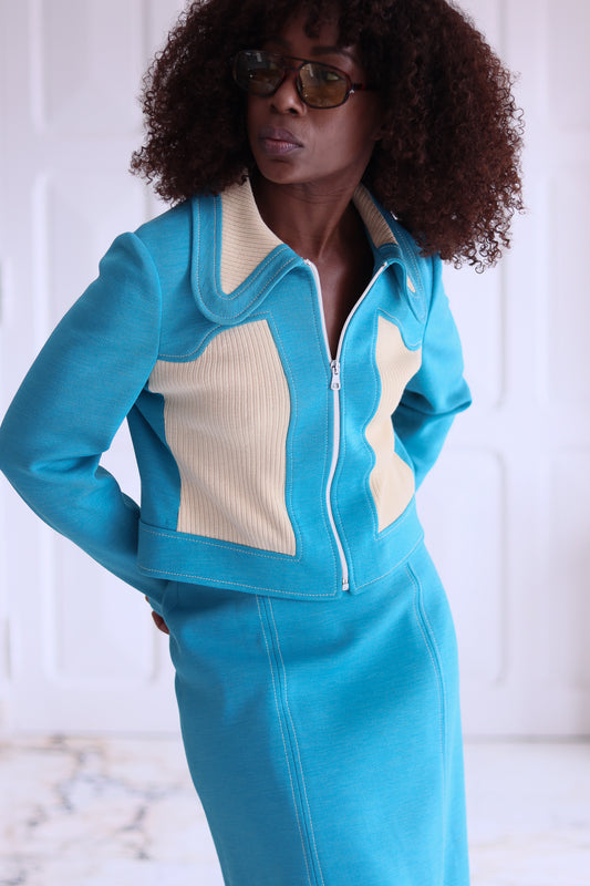 Fait main ensemble jupe années 70