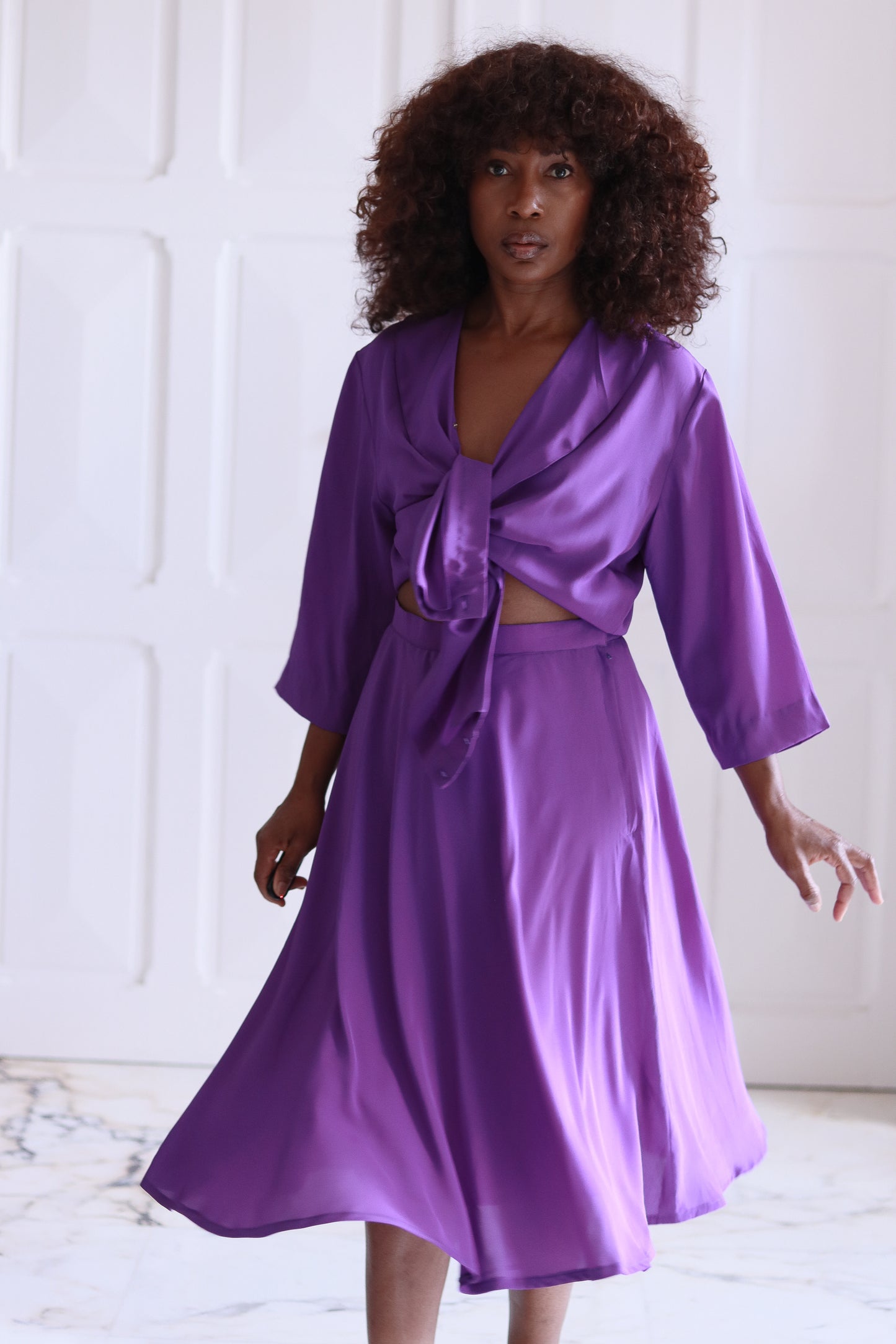 Ensemble jupe violet