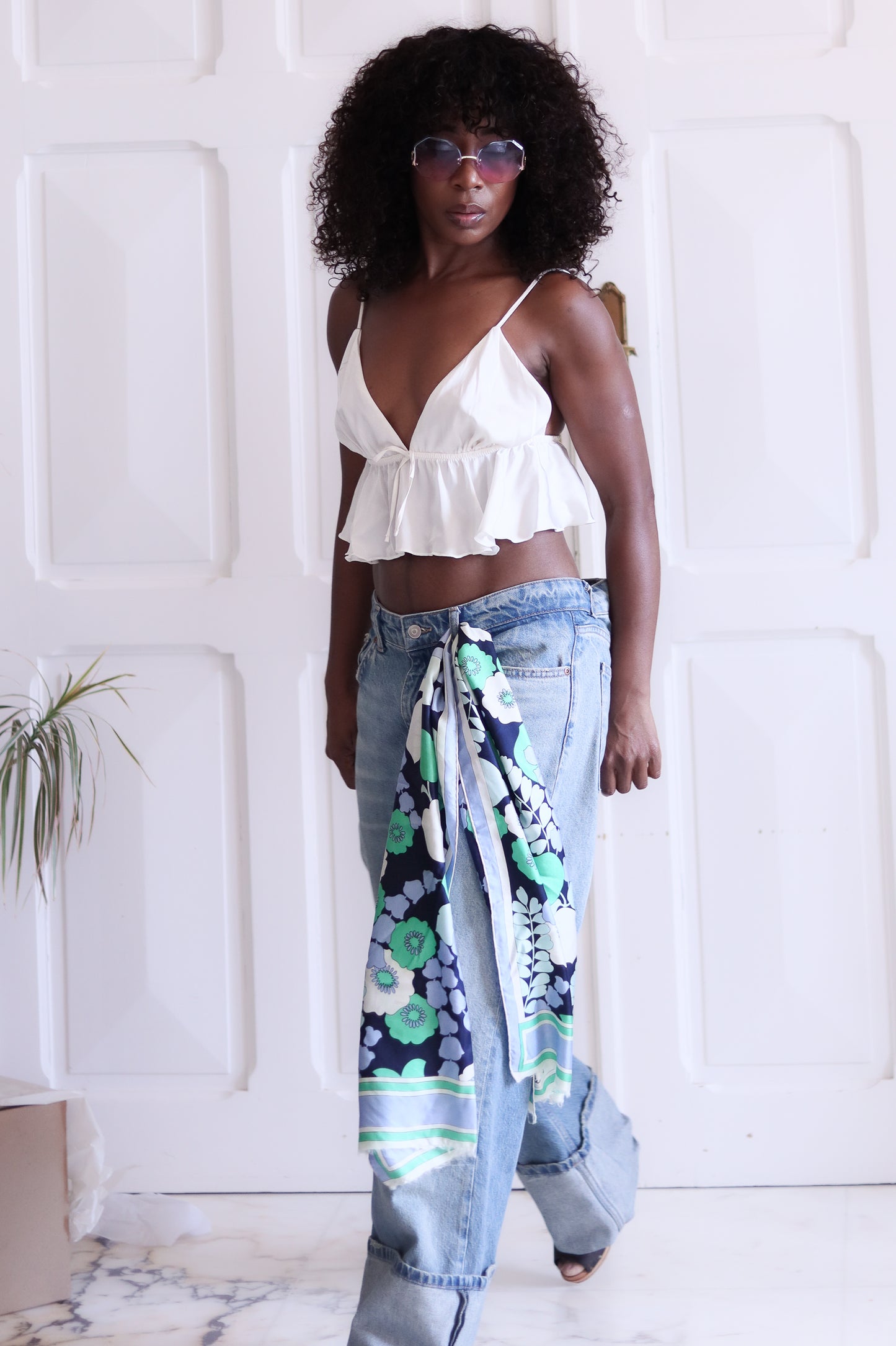 Nina Ricci rectangle en soie