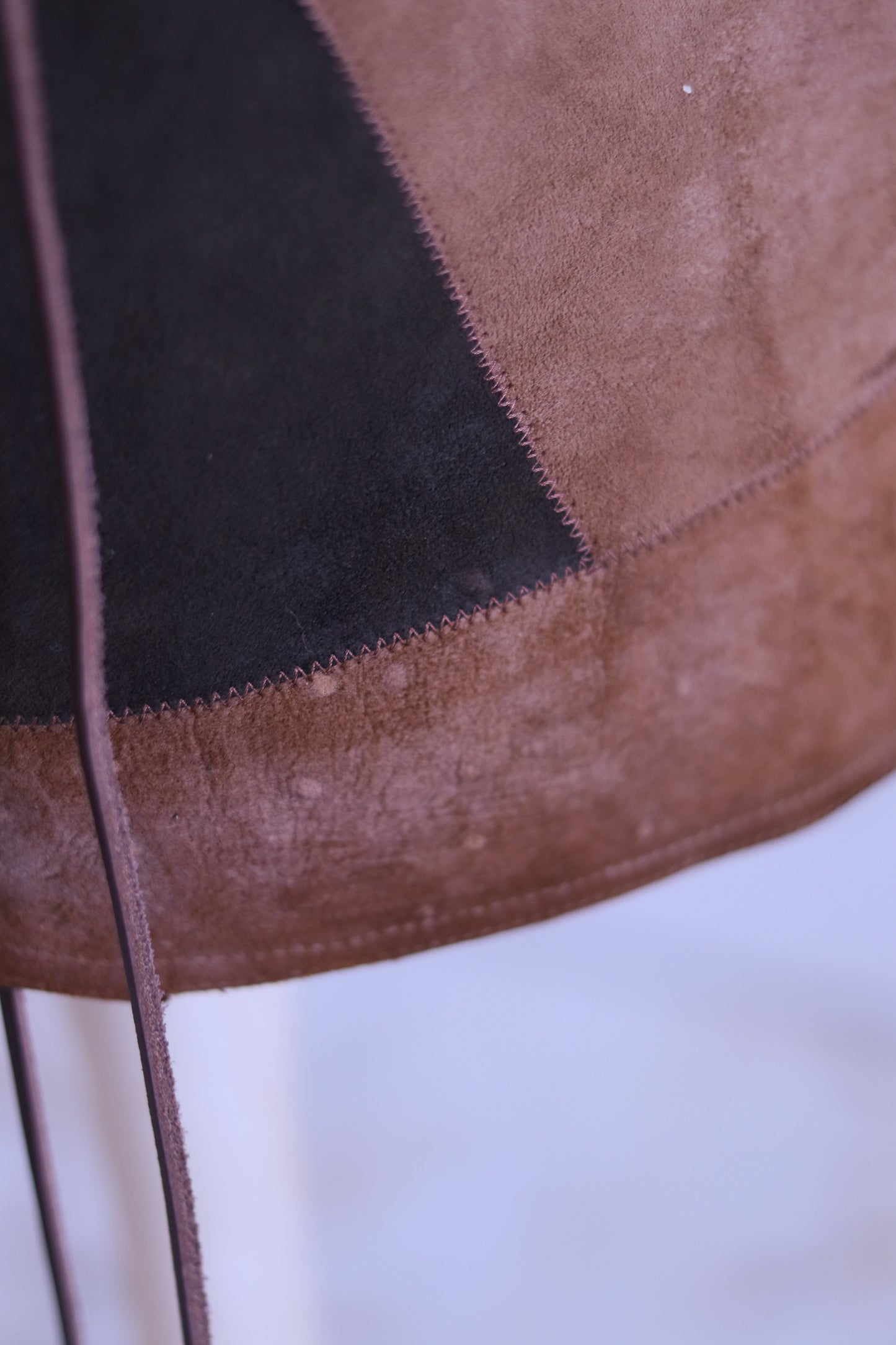 Gilet cuir patchwork