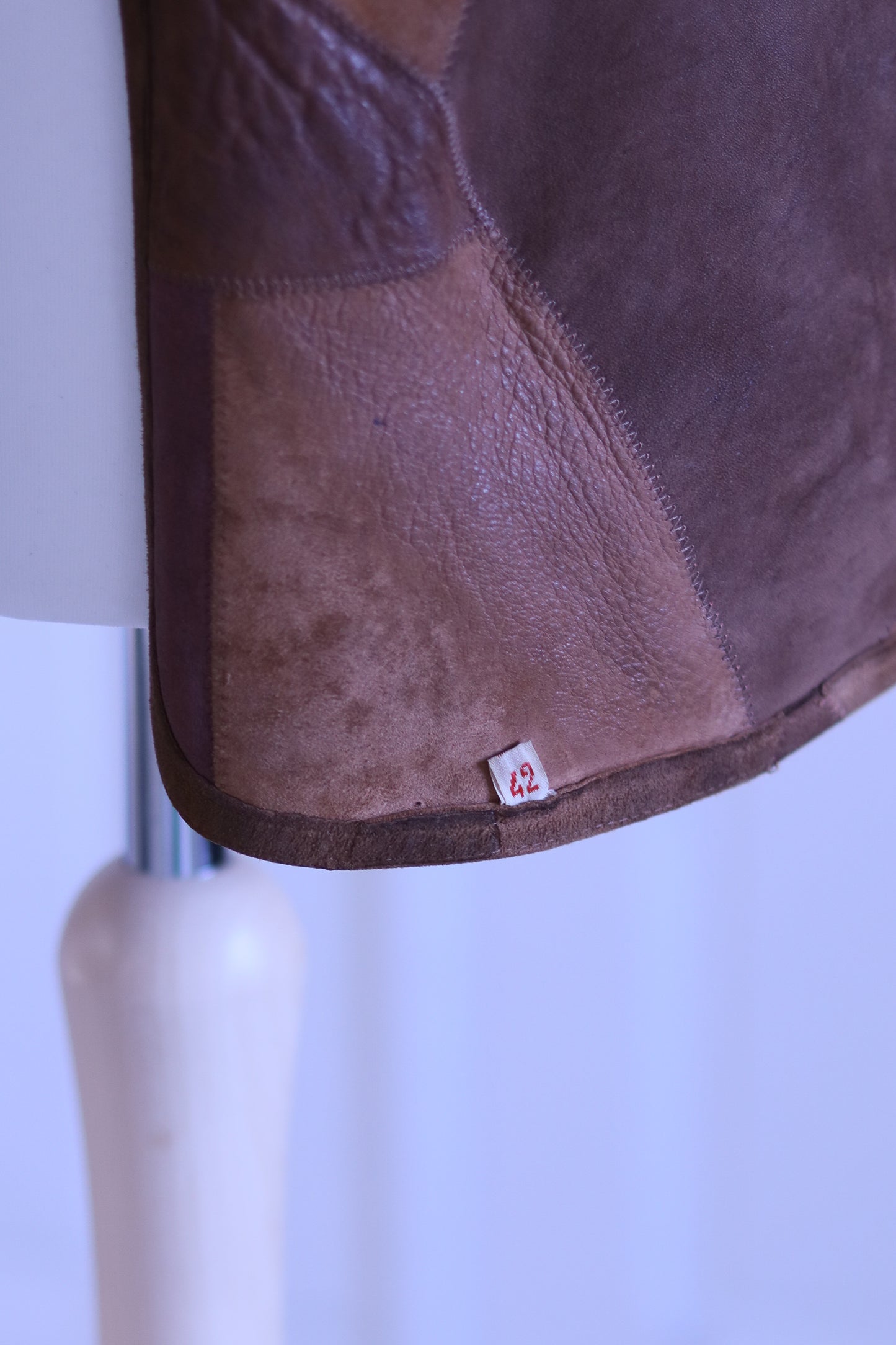 Gilet cuir patchwork