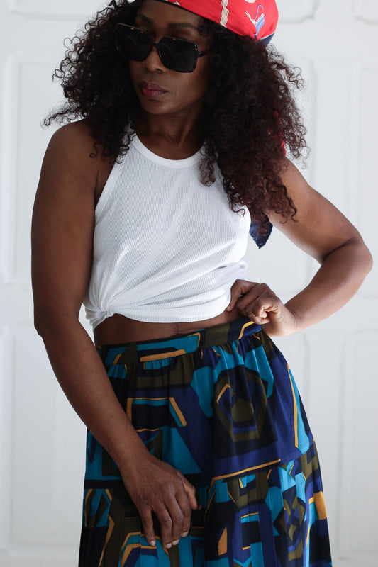 Anastasia Paris by François Viannay jupe à motifs abstrait