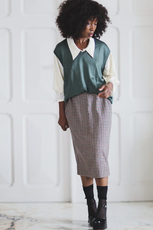 Pull sans manches en laine