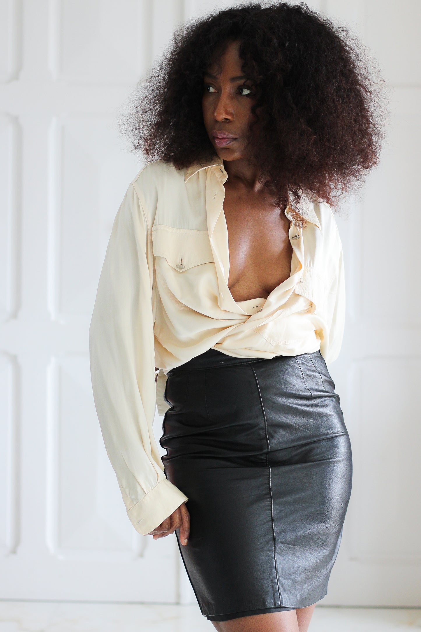 Japa jupe cuir vintage