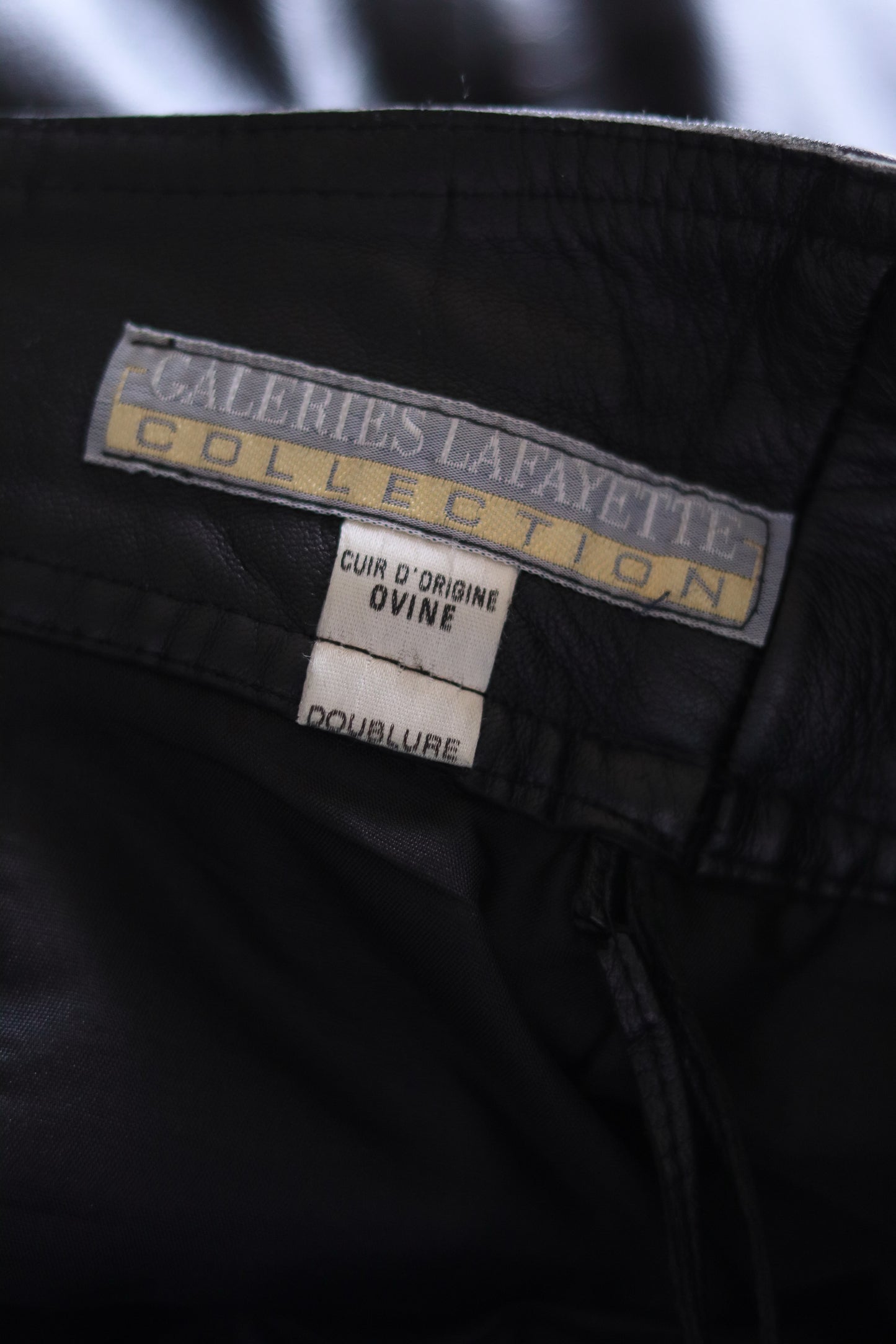 Galerie Lafayette jupe cuir vintage