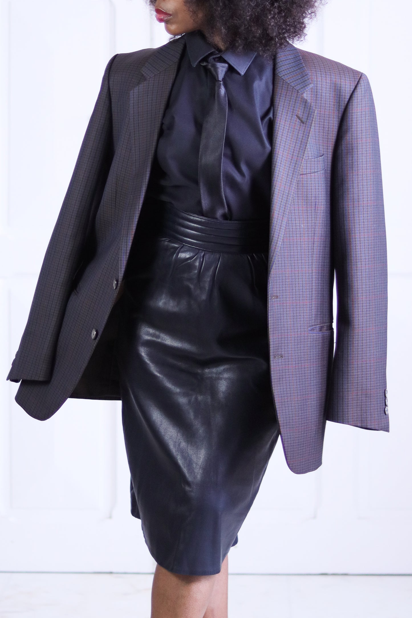 jupe cuir vintage