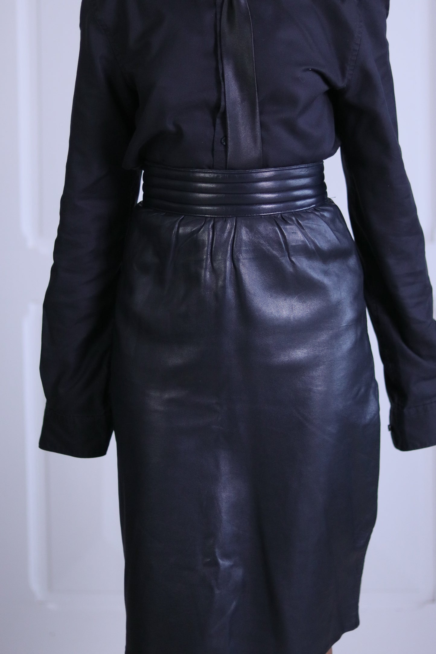 jupe cuir vintage
