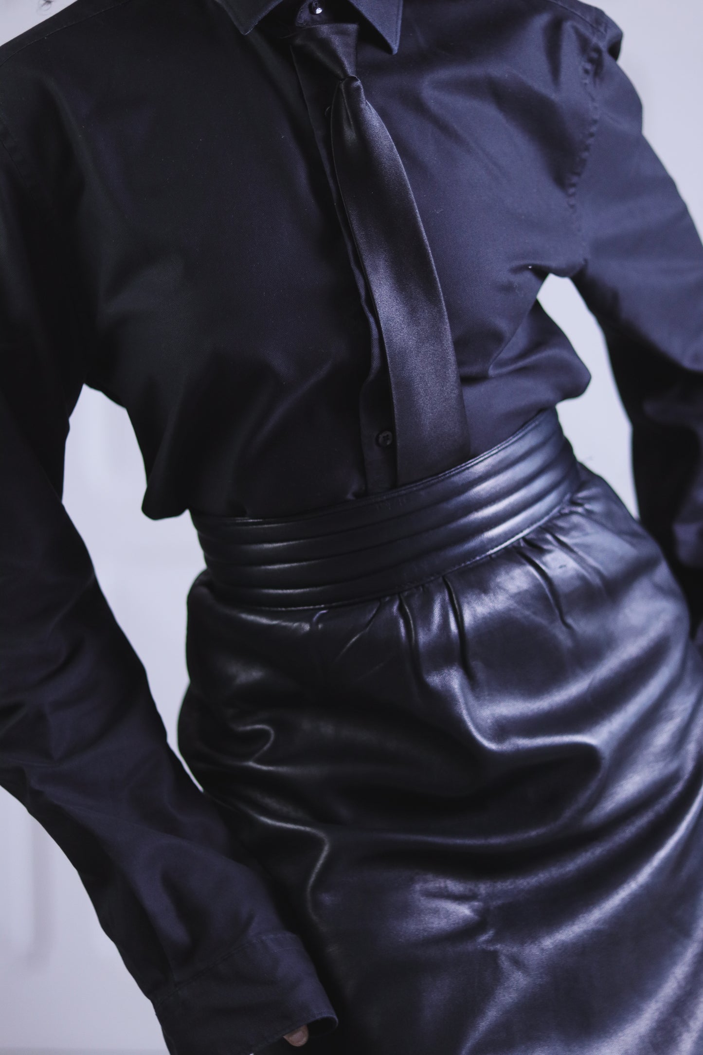 jupe cuir vintage
