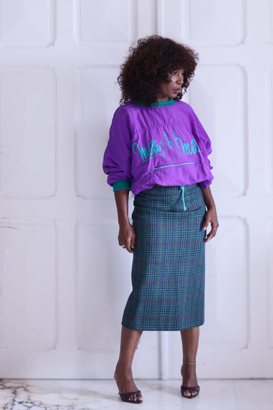 Fait main jupe à carreaux écossais