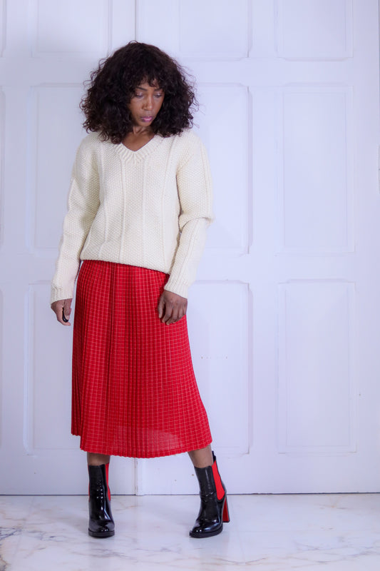 Pull tricot main vintage