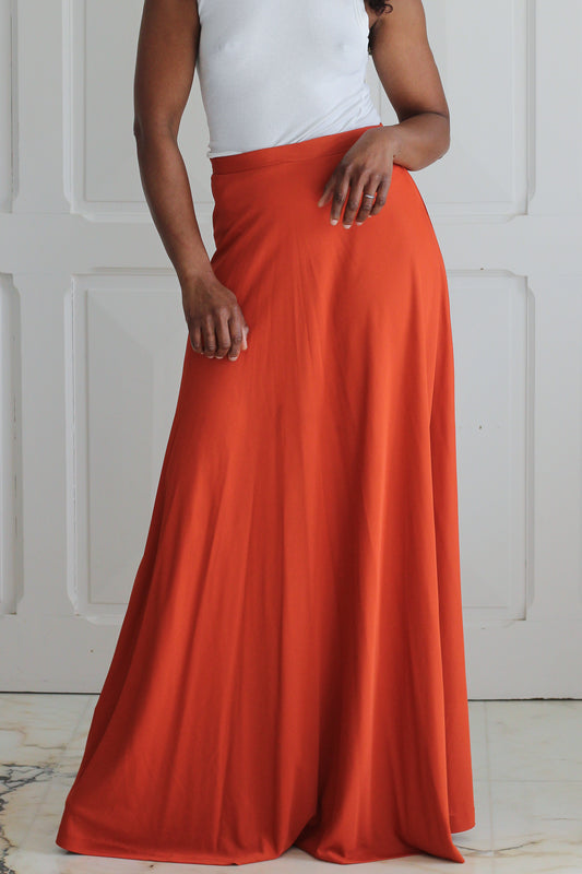 Arabel longue jupe orange
