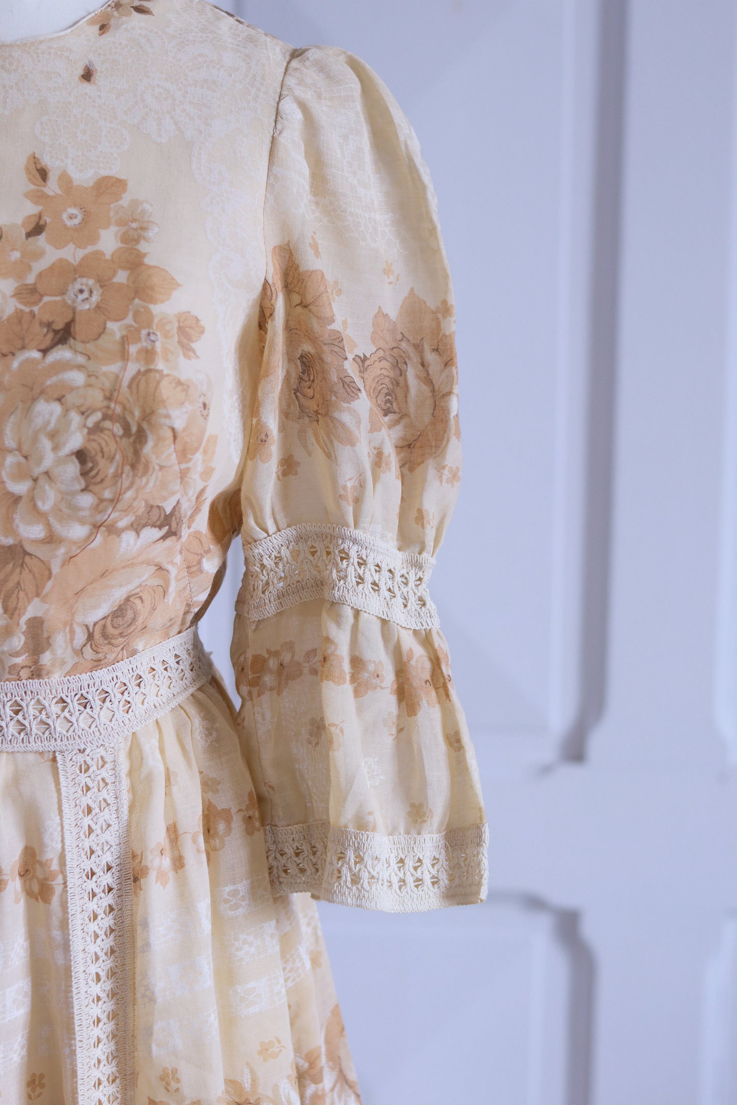 Fait main robe longue fleurie bohème