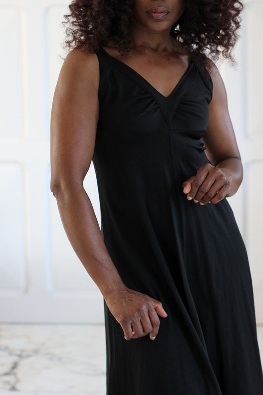 Vicky Valère robe longue à dos nu