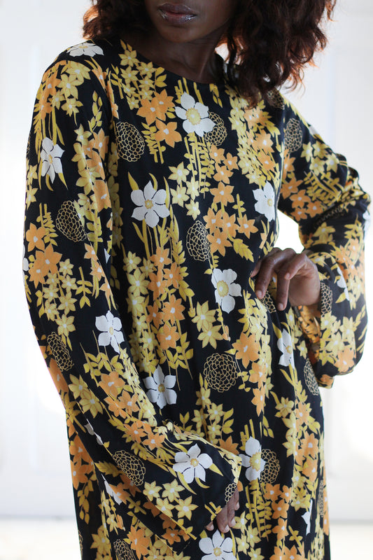 Fait Main longue robe fleurie