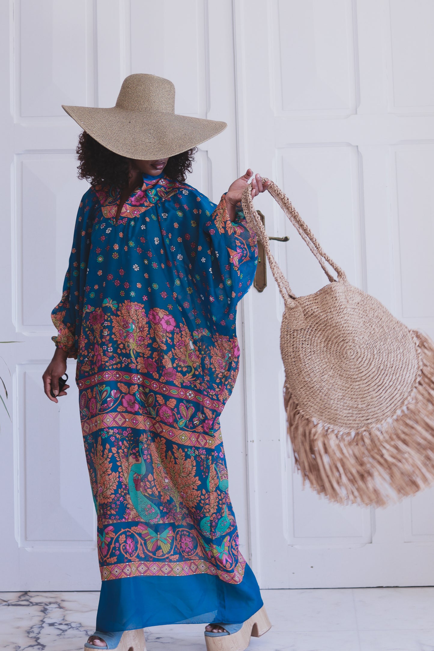 Fait main robe caftan vintage