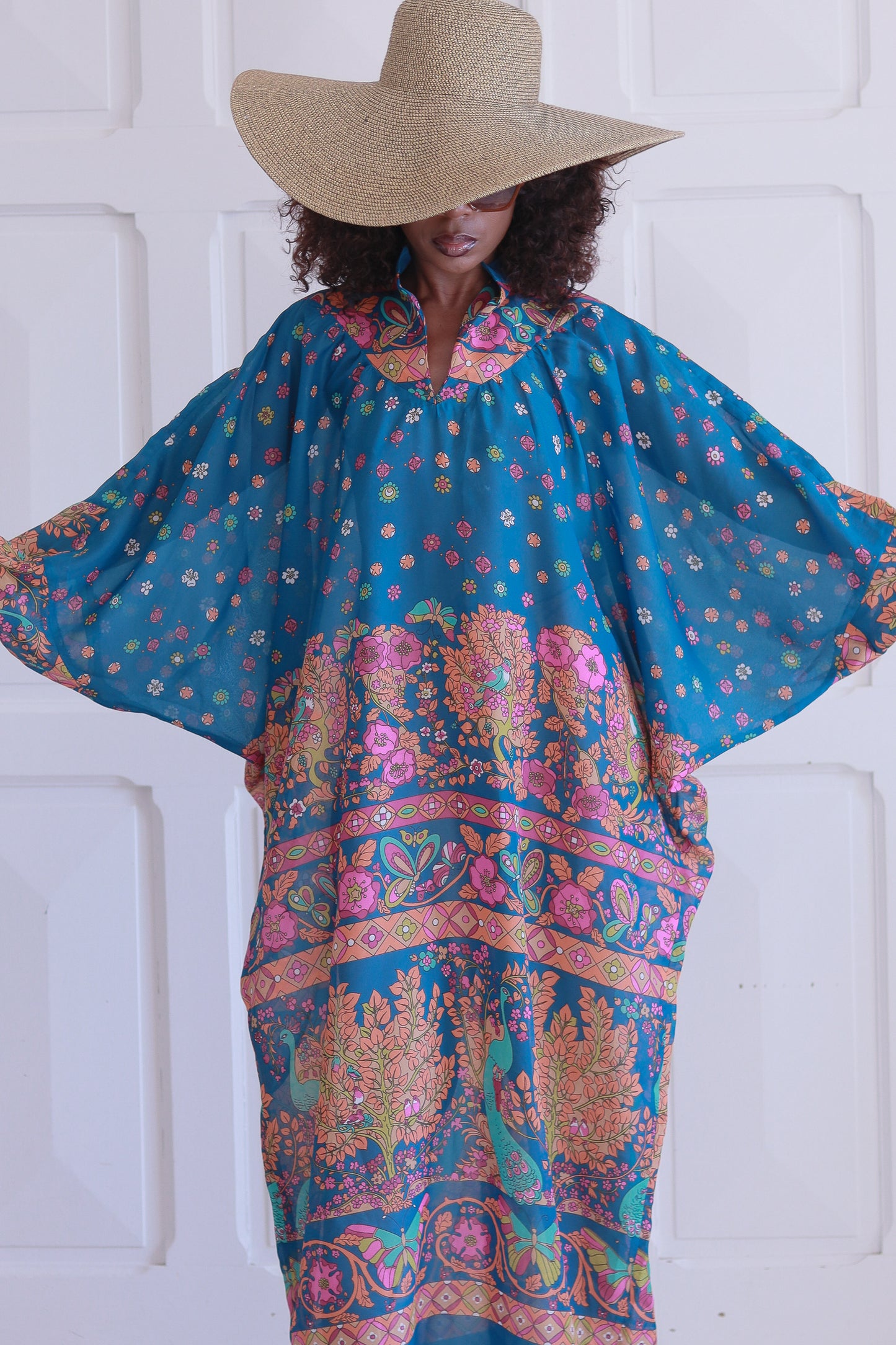 Fait main robe caftan vintage