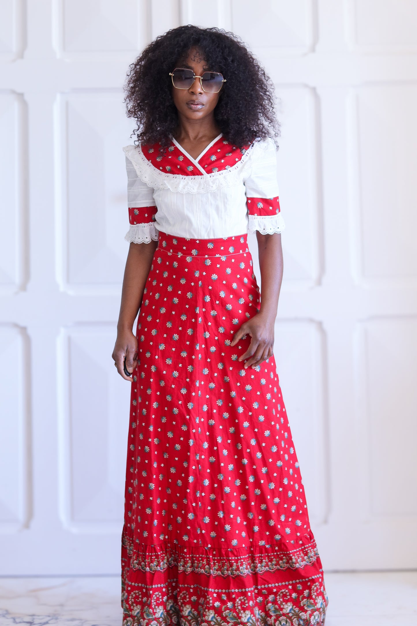 longue robe bohème fleurie