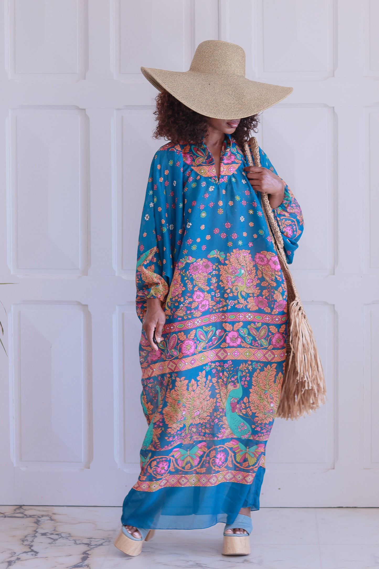 Fait main robe caftan vintage