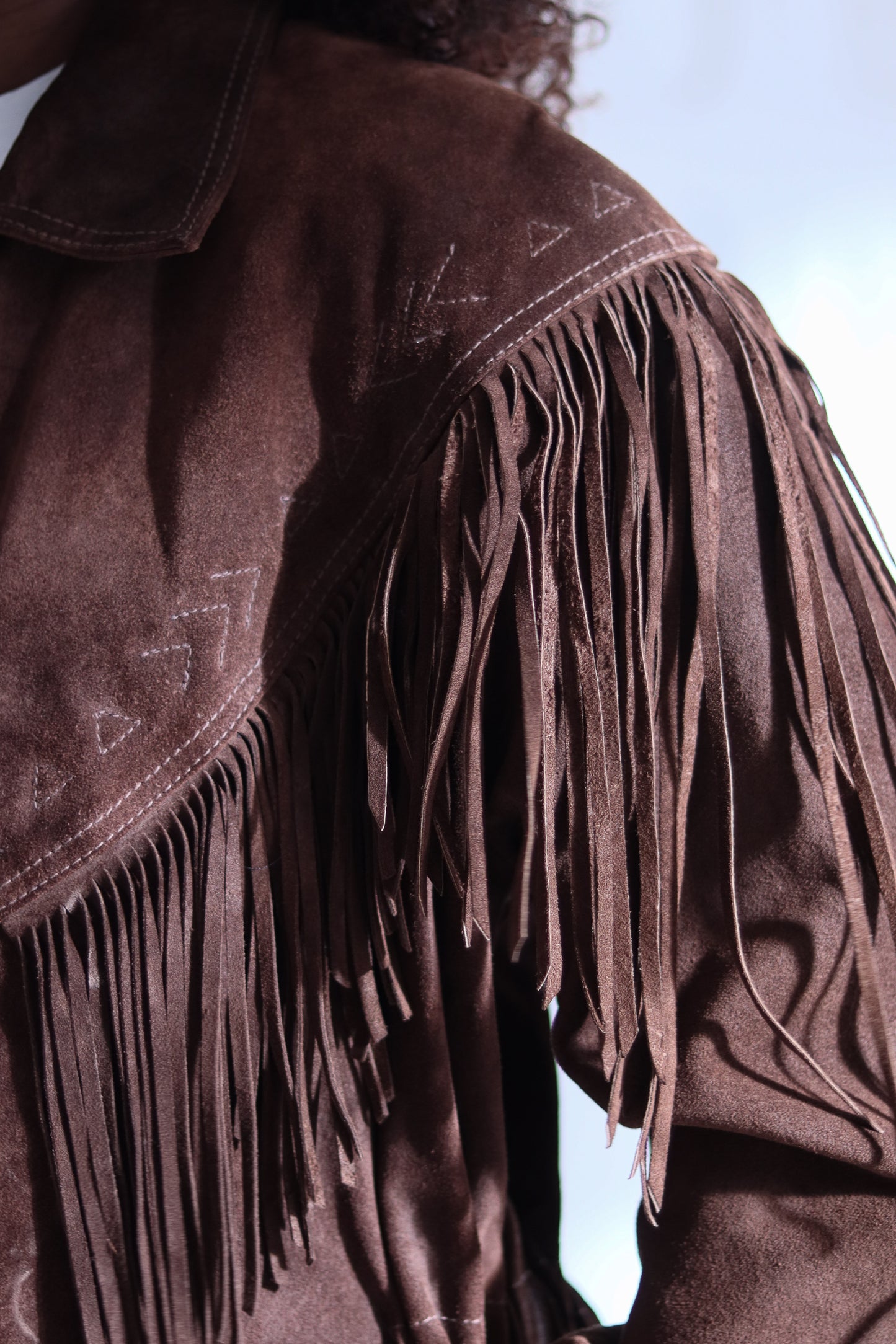 Alain Gabai veste cowboy à franges cuir daim