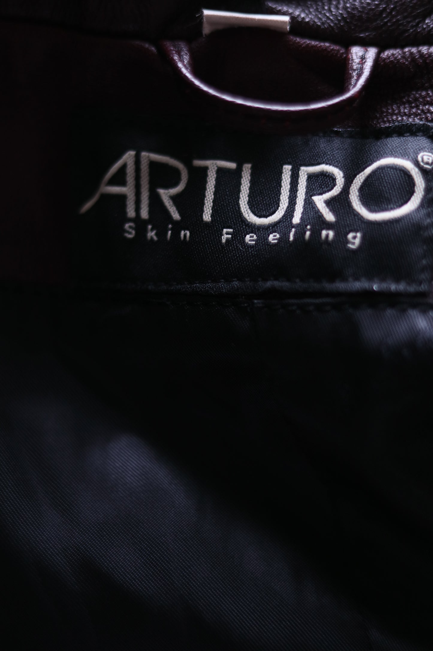 Arturo longue veste en cuir avec col fourrure