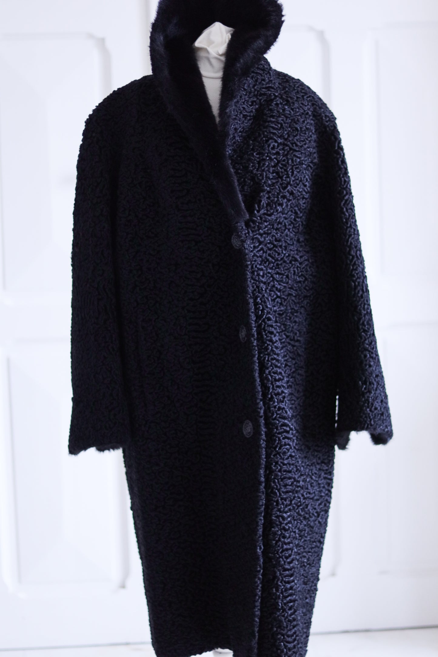 Fait main manteau astrakan