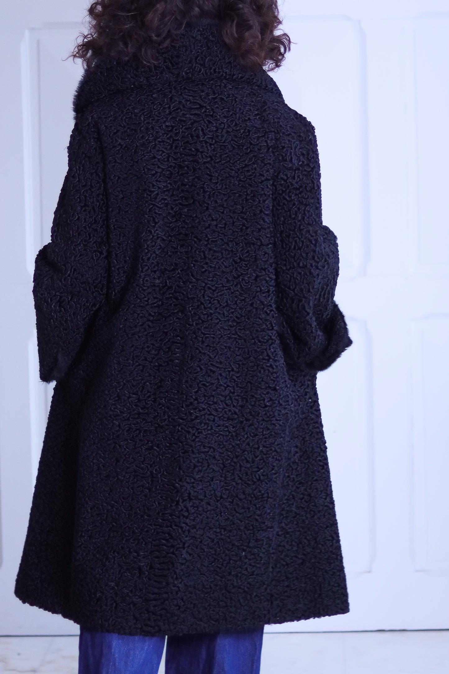 Fait main manteau astrakan