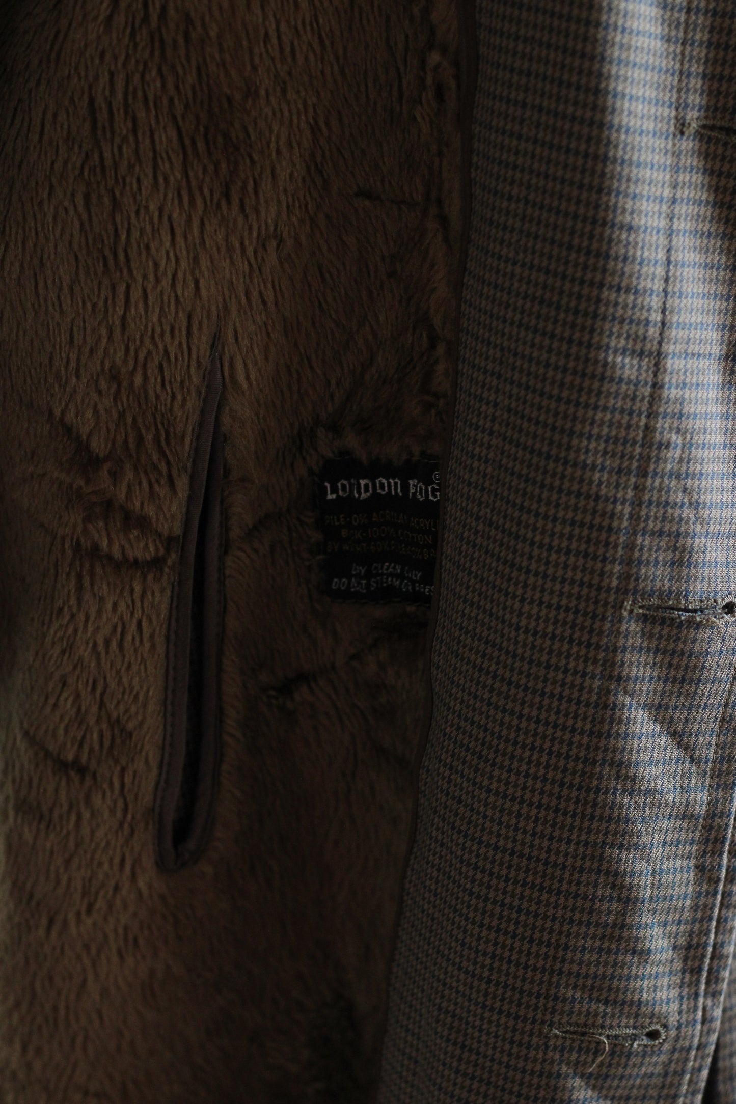 London Fog manteau veste à motif pied-de-poule