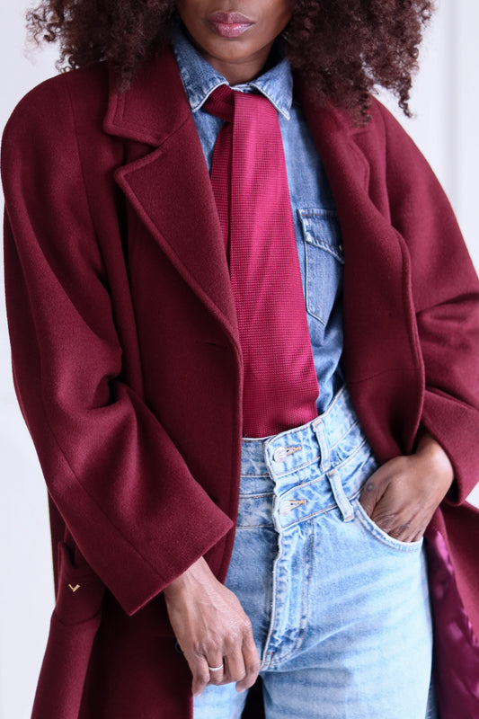 Nonet Paris manteau en laine et angora