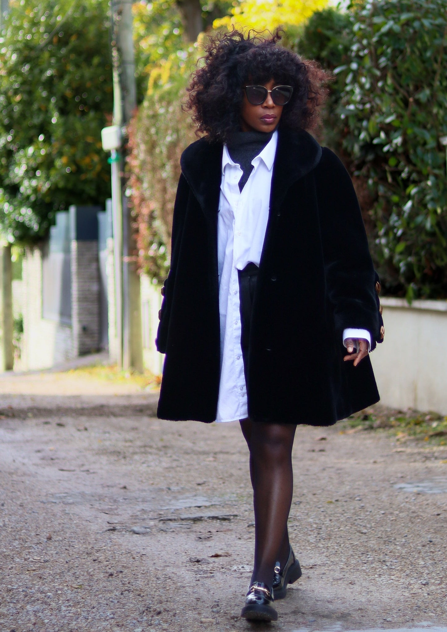 Manteau en fausse fourrure vintage