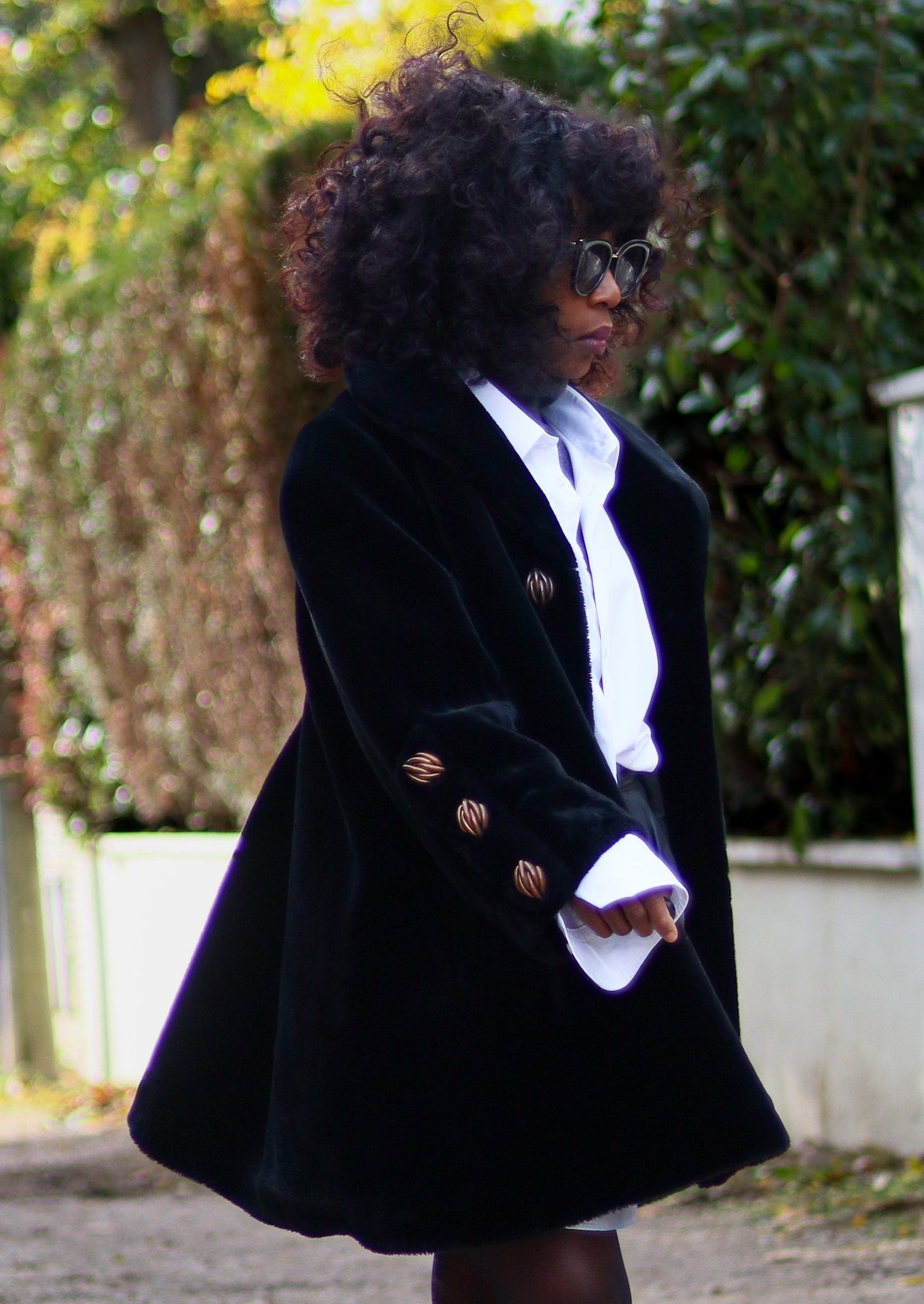 Manteau en fausse fourrure vintage