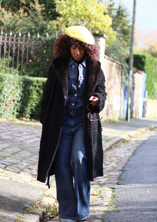 TYBER Manteau astrakan vintage