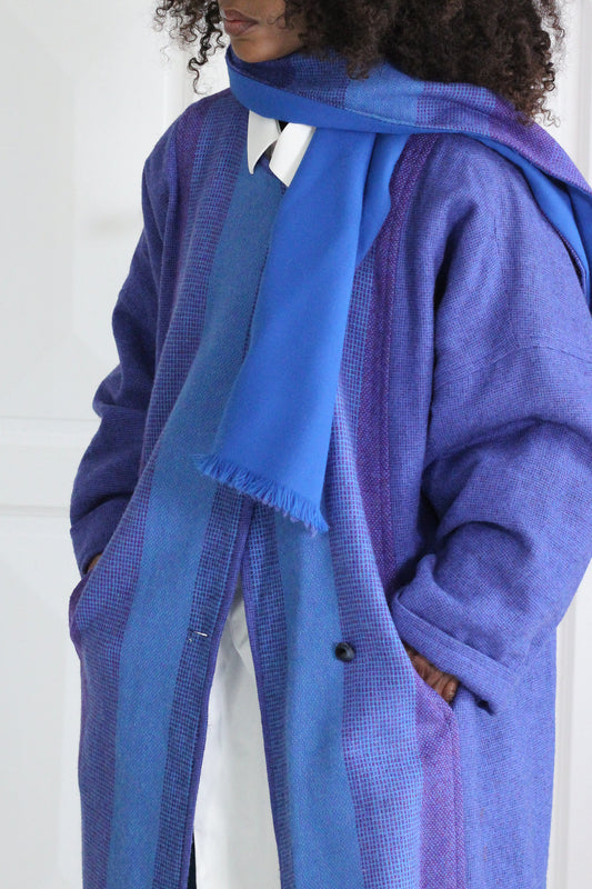 Fait main manteau en laine
